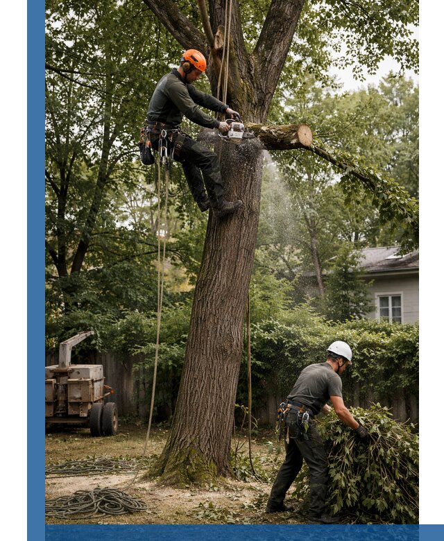 Кронирование деревьев в Краснокамске, безопасная высотная обрезка
