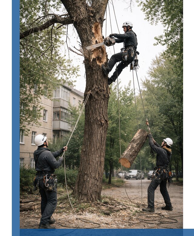 Срочное удаление аварийных деревьев в Краснокамске с гарантией безопасности