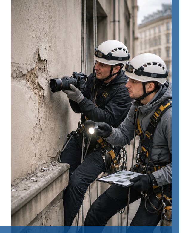 Фотофиксация дефектов фасада в Краснокамске от 4562 р. | ВЫСОТНИК-Кнм