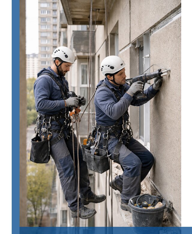 Промышленные альпинисты высотные работы и монтаж в Краснокамске